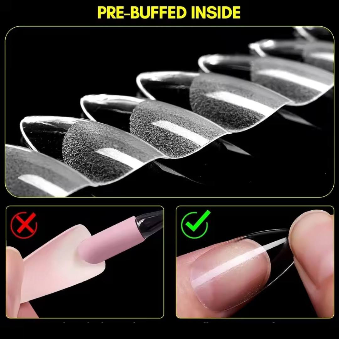 Medium Almond Soft Gel Tips by Nail Supplies Australia