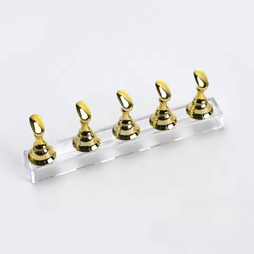Gold Magnetic Nail Tip Stand Set