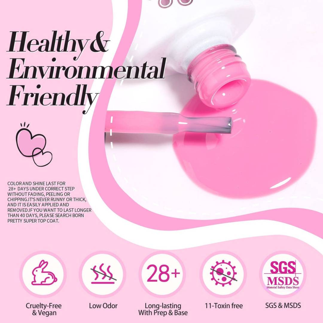 Born Pretty Pink Gel Polish Set