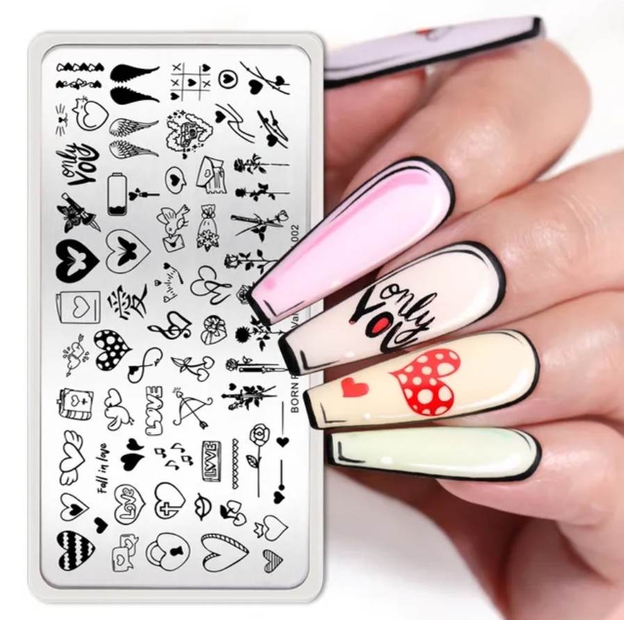 Heart Stamping plate