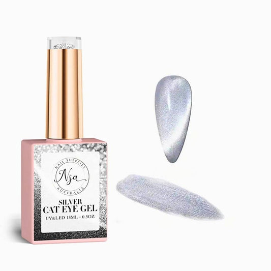 Nail Supplies Australia Silver Cat Eye Gel Nail Polish