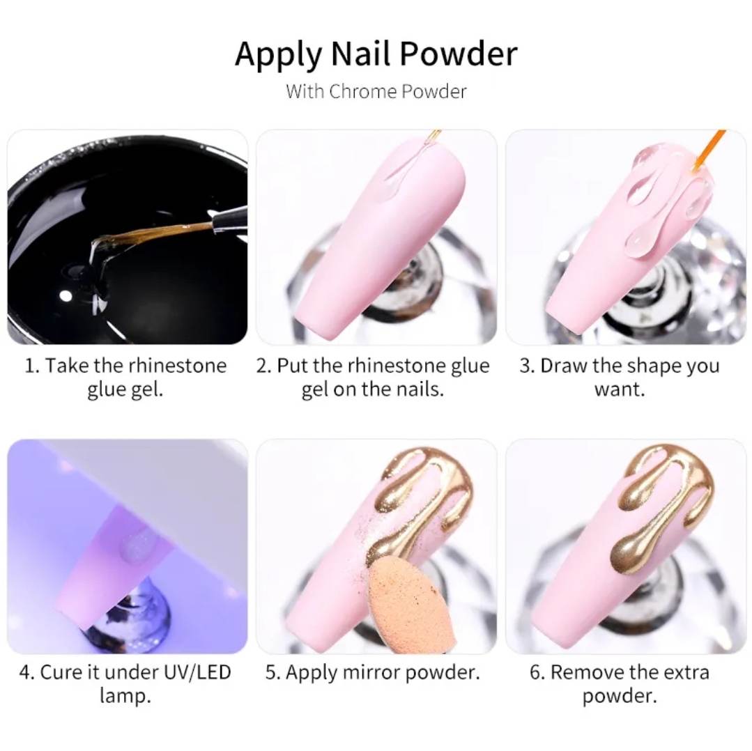 how to use rhinestone gel