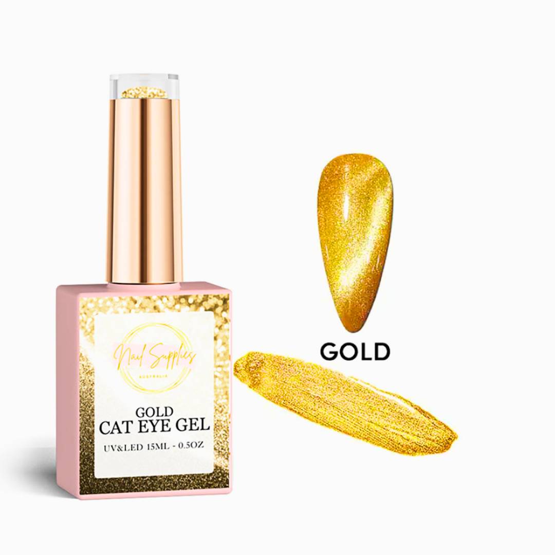Gold Cat Eye magnetic Gel nail Polish