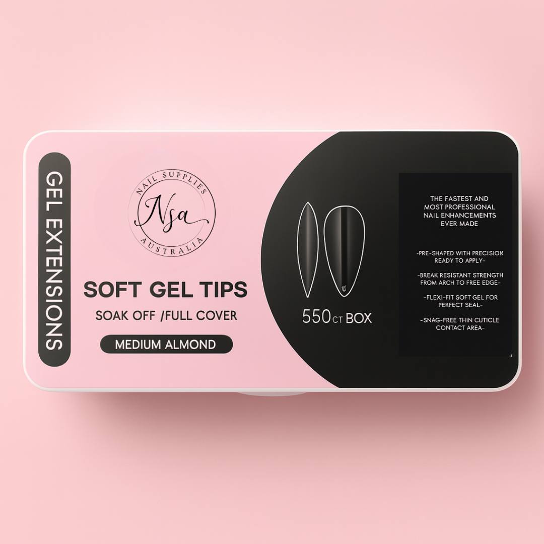 Medium Almond Soft Gel Tips by Nail Supplies Australia | Gel X Nails
