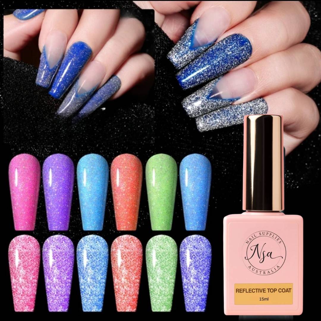 Nail Supplies Australia Reflective Glitter Top Coat