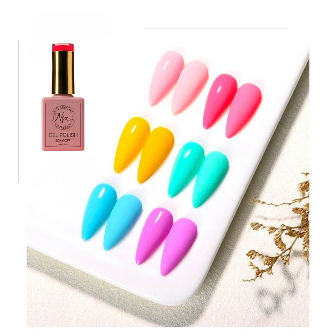 Nail Supplies Australia 6 Piece Neon Gel Polish Set