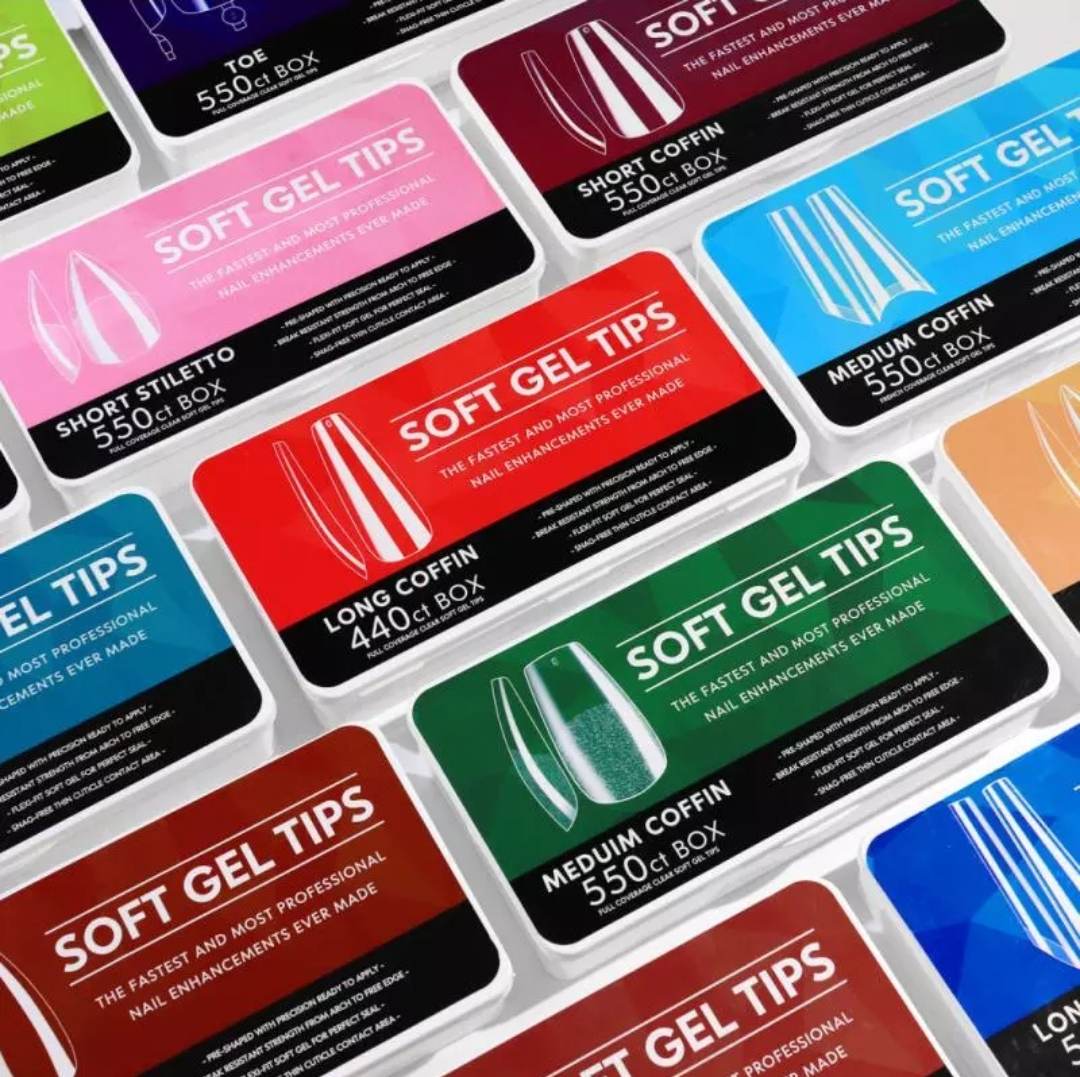 Soft gel nail extensions