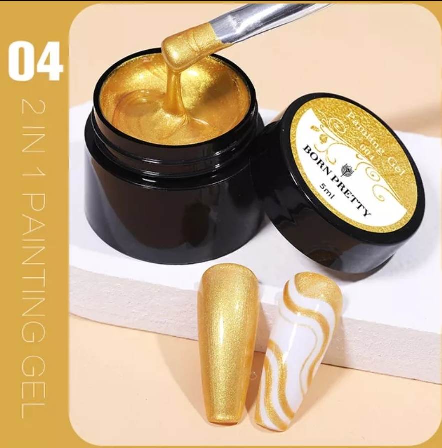 gold metallic pot gel