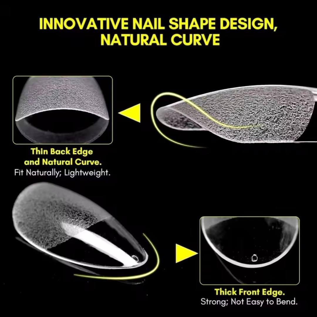 Medium Almond Soft Gel Tips by Nail Supplies Australia
