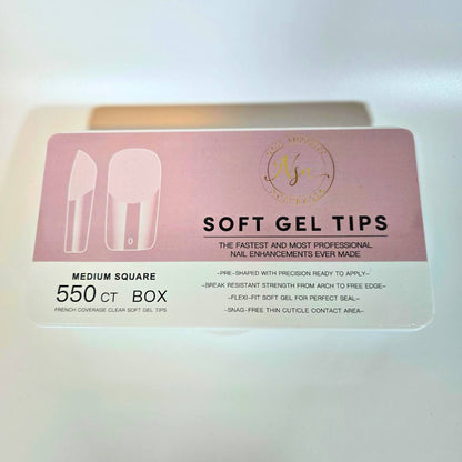 Medium Square Soft Gel Tips by Nail Supplies Australia