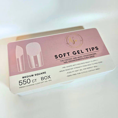 Medium Square Soft Gel Tips by Nail Supplies Australia