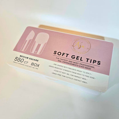 Medium Square Soft Gel Tips by Nail Supplies Australia