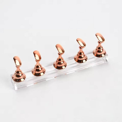 Rose Gold Magnetic Nail Tip Stand Set 