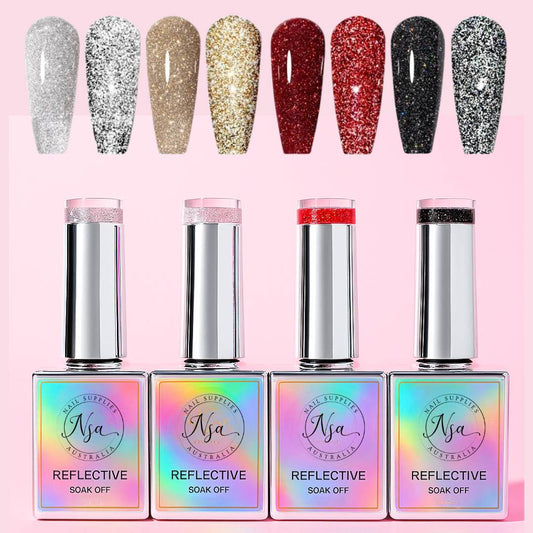 Nail Supplies Australia Reflective Glitter Gel Polish