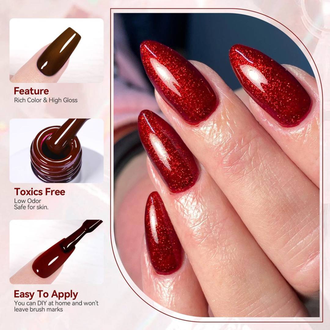 Born Pretty Red Gel Polish Set 