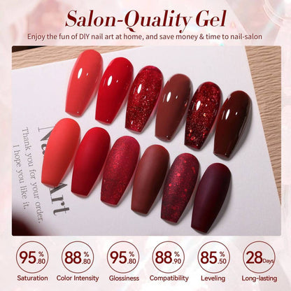 Born Pretty Red Gel Polish Set 