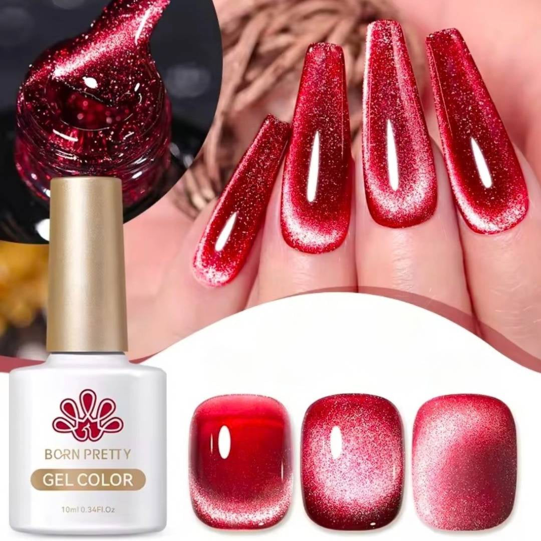 Born Pretty Red Cat Eye Gel Polish 
