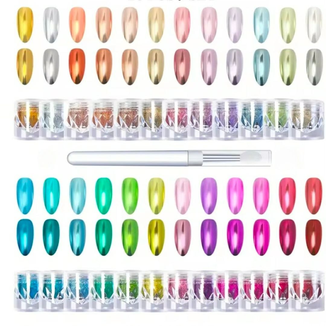 24 Piece Nail Chrome Set