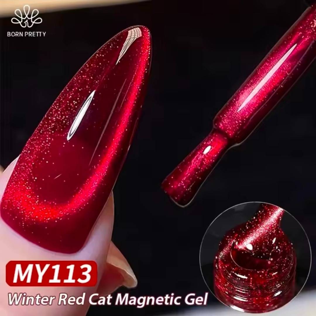 Born Pretty Red Cat Eye Gel Polish 