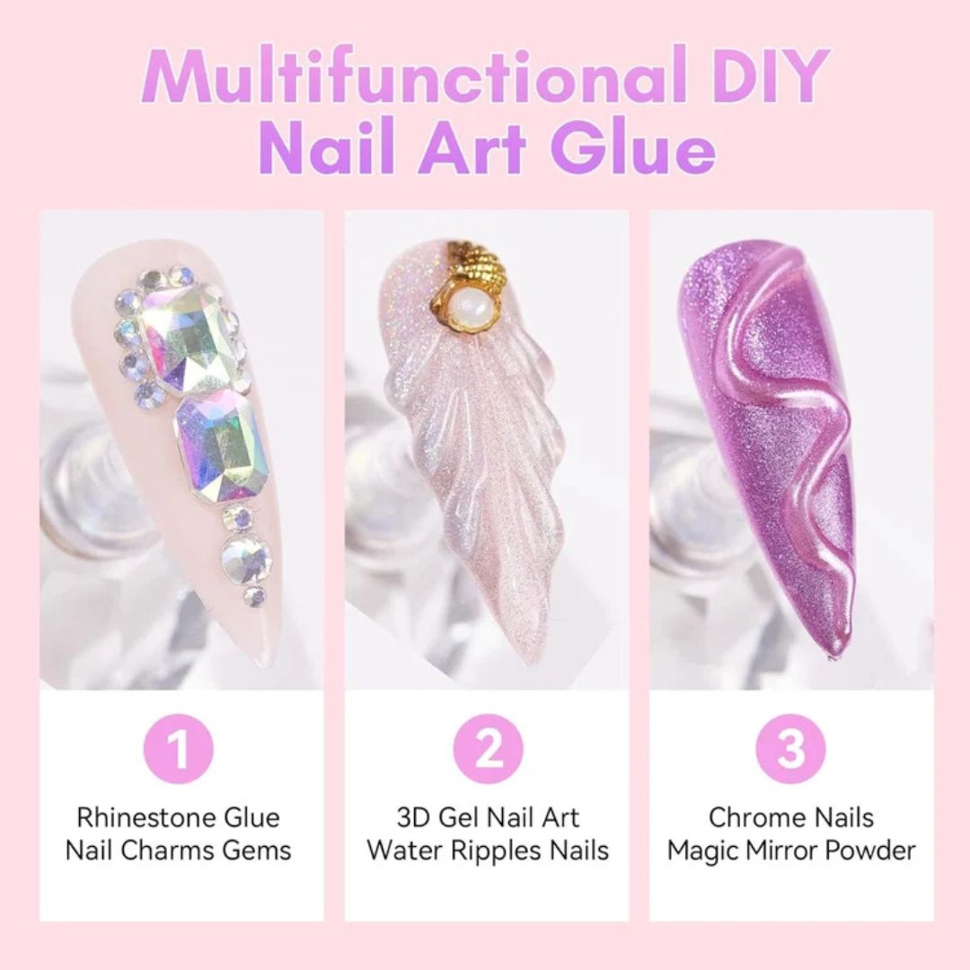 Makartt nail gem adhesive application