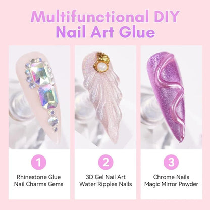 Makartt nail gem adhesive application