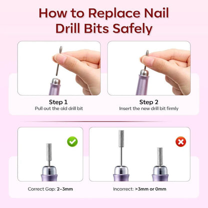 Makartt nail drill - how to remove drill bit 