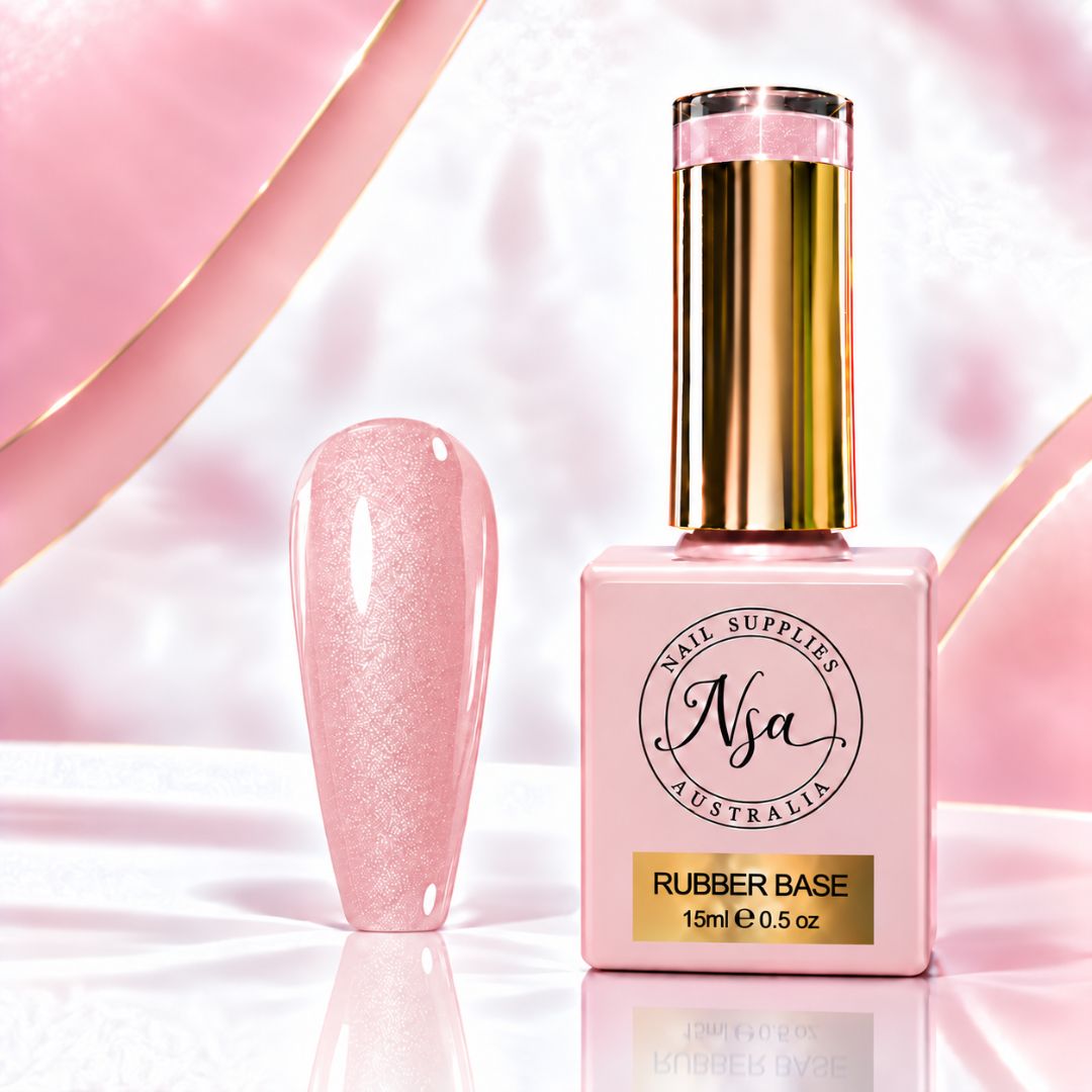 Pink Rubber base gel by nail supplies Australia 