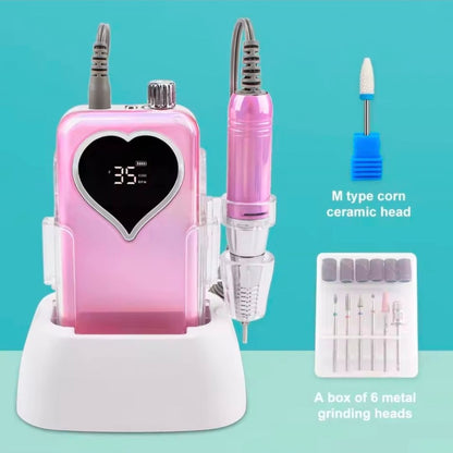 35000 RPM electric nail file with free drill bits