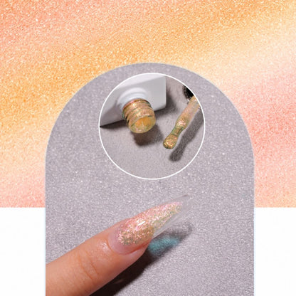 Gold Unicorn Gel Polish by Nail Supplies Australia showing iridescent shimmer finish
