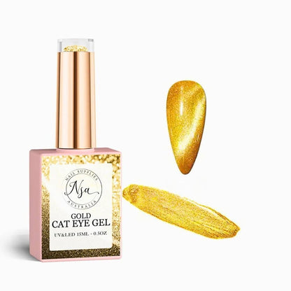 Nail Supplies Australia Gold Cat Eye Gel Nail Polish 