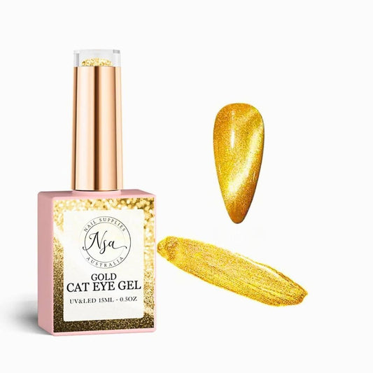 Nail Supplies Australia Gold Cat Eye Gel Nail Polish 