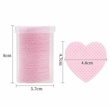 Heart shapes nail wipes 