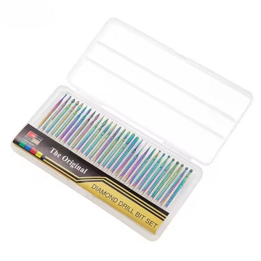 30-Piece Diamond Nail Drill Bit Set