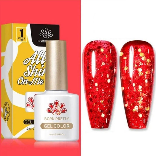 Born Pretty Red Glitter Gel Polish