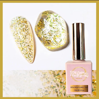 Nail Supplies Australia Gold Glitter Top Coat