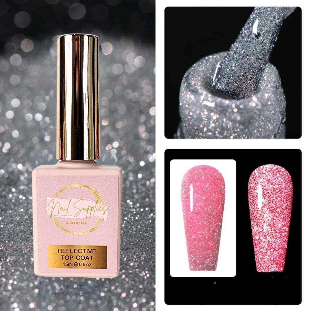 Nail Supplies Australia Reflective Glitter Top Coat