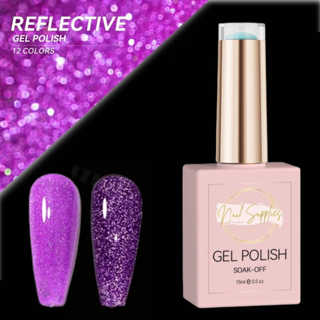 Purple Reflective Glitter Gel Polish