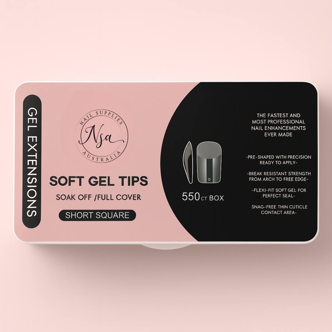 Short Square Soft Gel Tips by Nail Supplies Australia | Gel X Nails