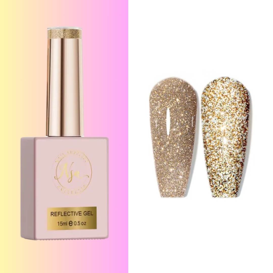 Nail Supplies Australia gold reflective glitter gel polish 