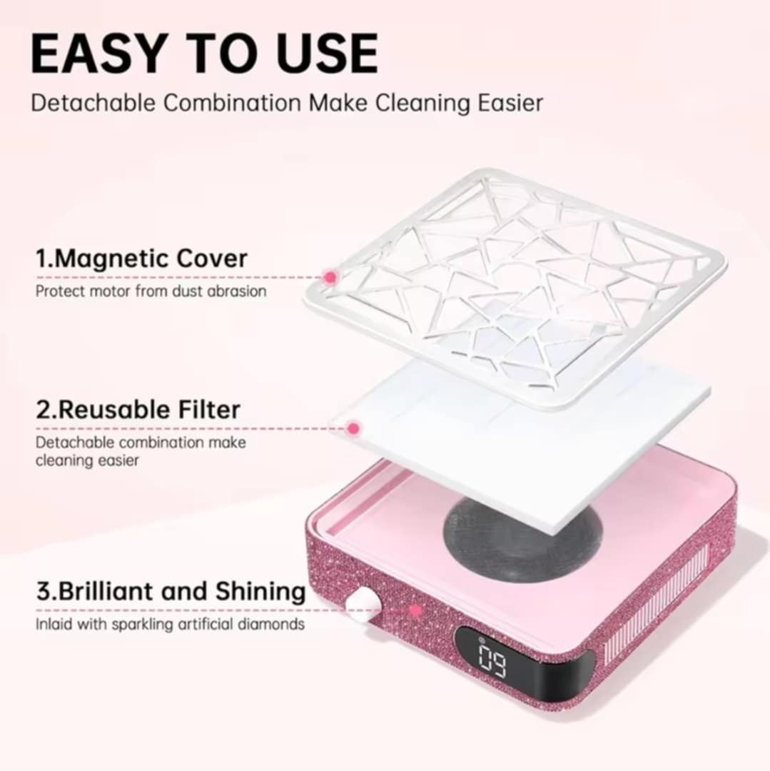 Rechargeable Nail Dust Collector