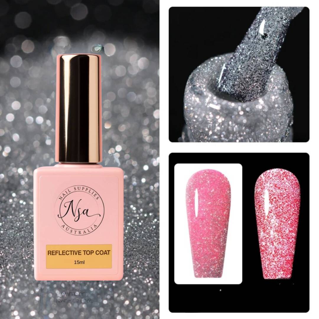 Nail Supplies Australia Reflective Glitter Top Coat