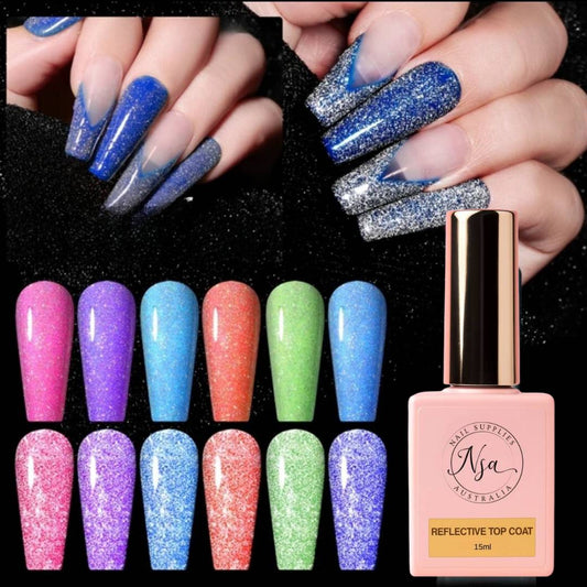 Nail Supplies Australia Reflective Glitter Top Coat