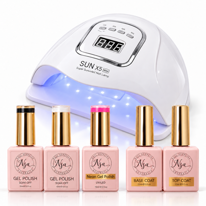 Professional Gel Polish Starter Kit with SUN X5 MAX Lamp