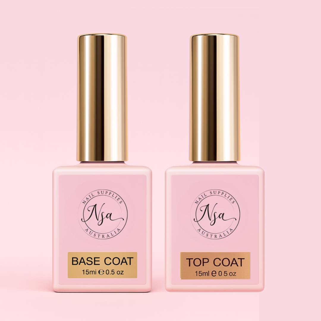 Nail Supplies Australia Base Gel Top Coat Set