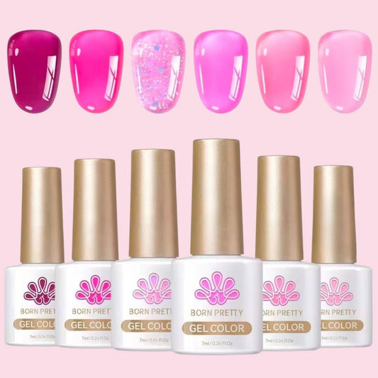 Born Pretty Pink Jelly Gel Polish Set 