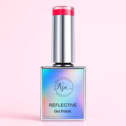 Pink Reflective Glitter Gel Polish By Nail Supplies Australia 