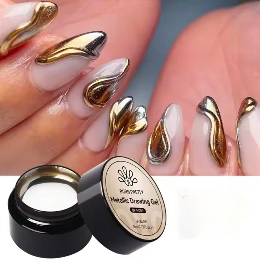 Born Pretty Gold Metallic Gel