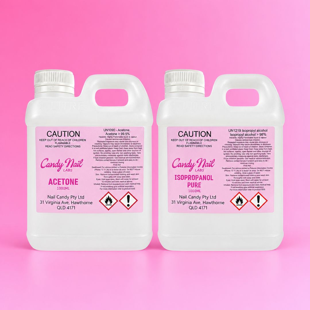 Candy Nail Labs Pure Acetone & Isopropanol Combo – 1 Litre