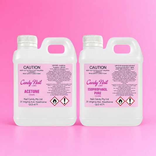 Candy Nail Labs Pure Acetone & Isopropanol Combo – 1 Litre