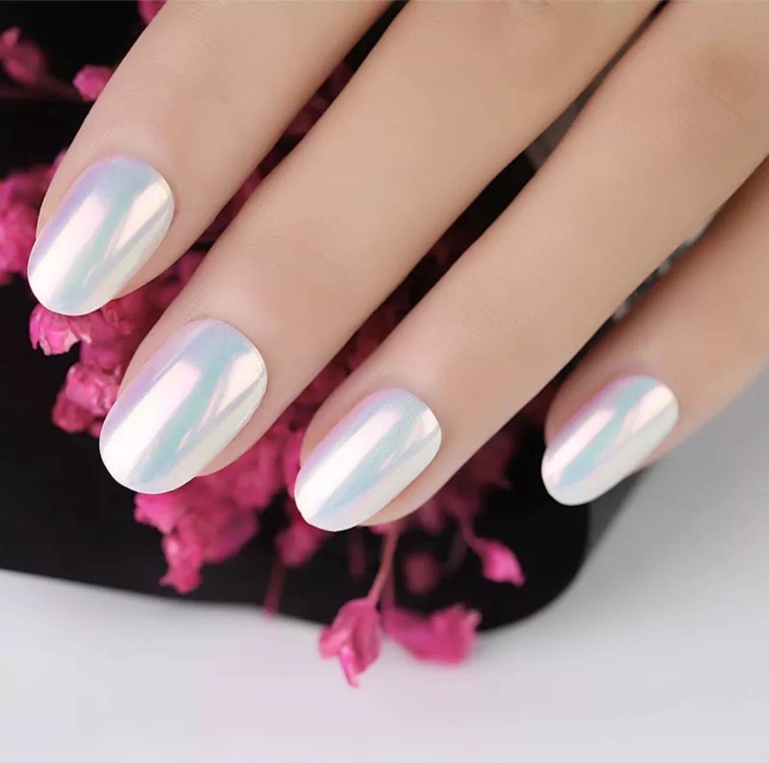 mermaid nail chrome 